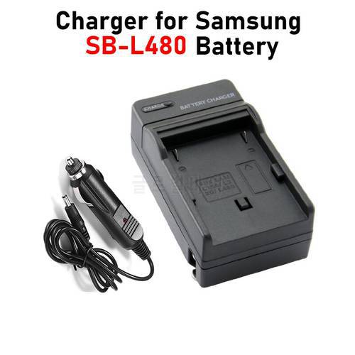 SB-L480 Charger with Car Charger for Samsung SB-L480 Battery Charger