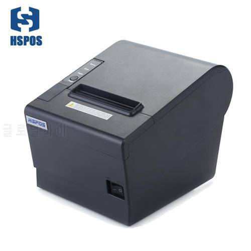 Free Shipping 80mm Thermal Receipt Label Barcode Printer with cutter for Retail Store or Supermarket HS-802U