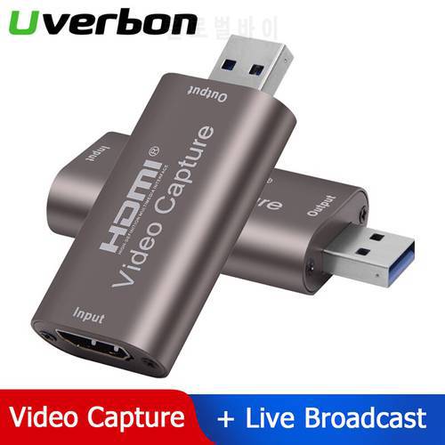 1080P 60HZ 4K Video Capture Card USB HDMI-compatible Video Grabber Record Box For PS4 Game DVD Camera Recording Live Streaming