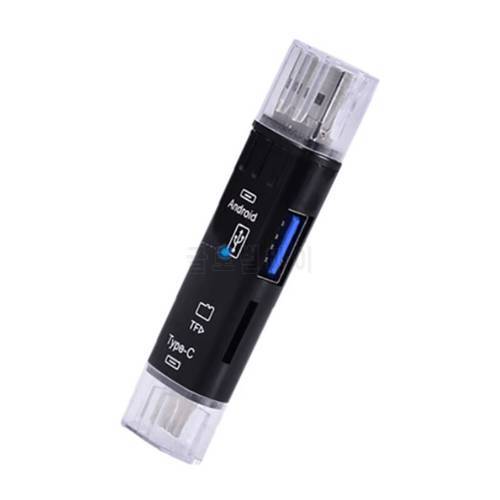 5 in 1 Multifunction Usb 3.0 Type C/Usb /Micro Usb/Tf Memory Card Reader OTG Card Reader Adapter Mobile Phone Accessories