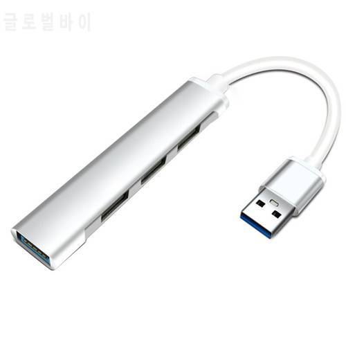 Mini 4 Port USB 3.0 /2.0 Hub,Ultra Slim Data Hub Applicable Aluminum Alloy New Dropship