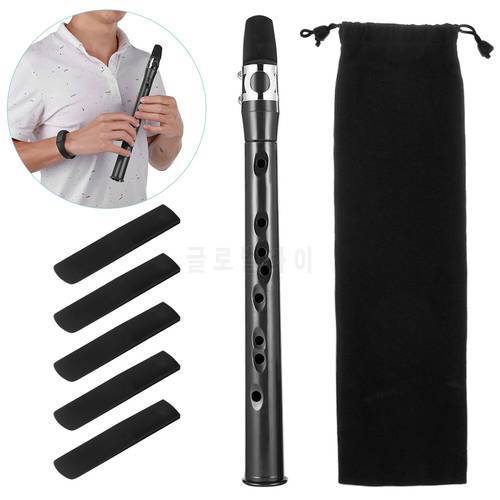 Mini Pocket Bb Saxophone Alto Mouthpiece ABS Sax Black Saxophone Set Woodwind Musical Instruments Accessories For Beginers