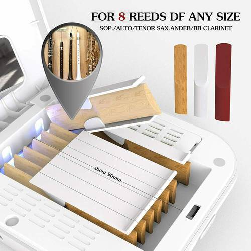 Solo Electric UV Disinfection Cleaning Reed Case For Clarinet Saxophone Bassoon Sterilization Case Holder for Musical Instrument