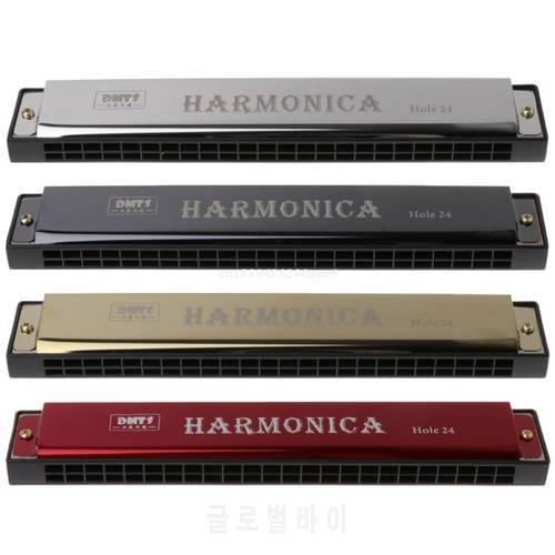 Professional 24 Hole Harmonica Mouth Metal Organ for Beginners Dropship