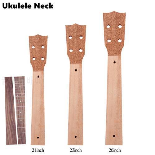 Tenor Ukulele Neck Fretboard With Fingerboard For 21 23 26 Inch DIY Ukelele Rosewood Concert Stringed Instruments Accessories