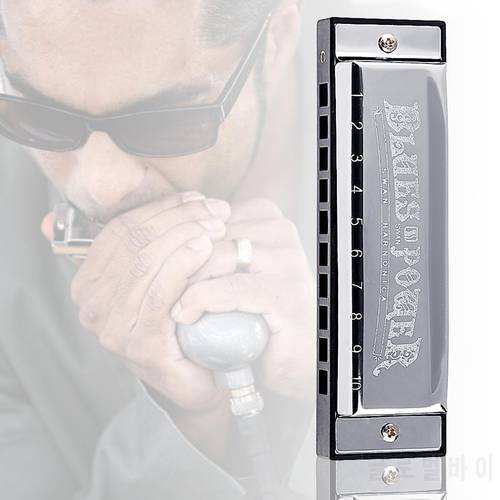 Portable Harmonica with Case 10 Holes 3 Octaves C Key Mouth Organ for Music Lovers Professionals Musicians Adults Holiday Gift