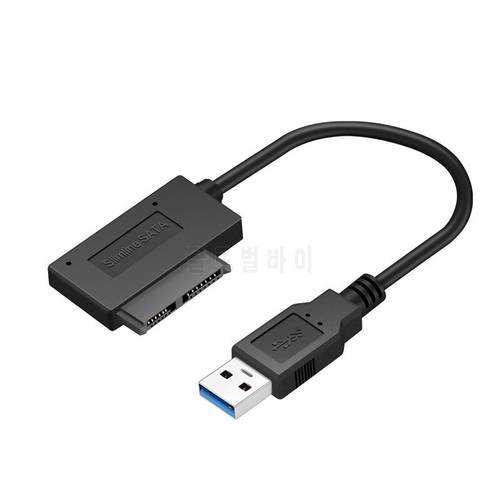 SATA To USB 3.0 Adapter Cable Notebook Optical Drive Line Adapter Cable 6+7P SATA To USB 3.0 Slimline Drive Data Cord Adapter