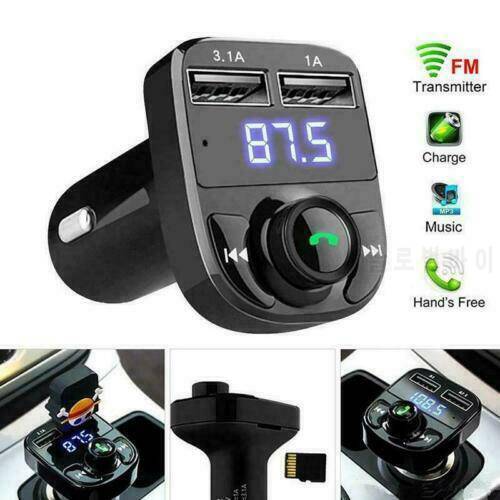 Bluetooth 5.0 Wireless Car FM Transmitter MP3 Player Radio 2 USB Charger Adapter