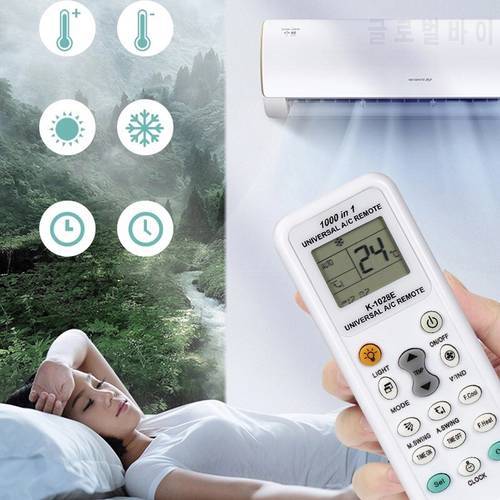 Universal 5000/1000 in 1 Air Con Remote Control Wireless K-1028E AC Digital LCD with pack for Air Conditioner Remote Wholesales
