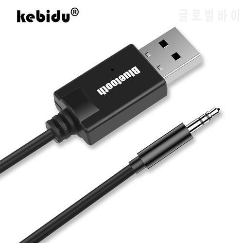 Kebidu Bluetooth 4.2 Stereo Adapter 3.5mm Audio AUX Car Receiver Adapter USB Bluetooth Wireless Audio Receiver for Speaker Y-16