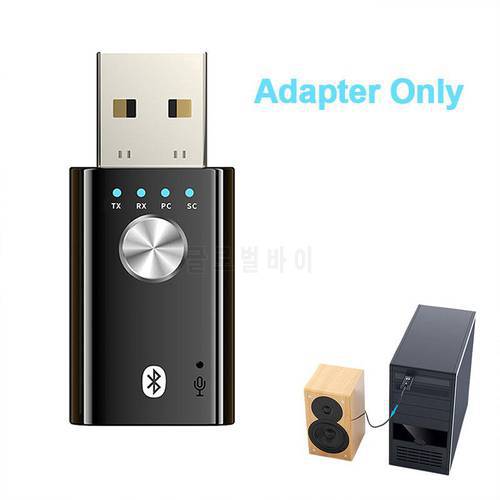 4-in-1 Usb Bluetooth-compatible 5.1 Audio Receiver Transmitter Aux 3.5mm Jack For Pc Tv Car Wireless Adapter External Sound Card