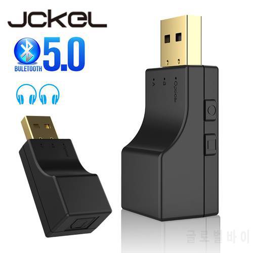 JCKEL USB SPDIF Optical Wireless Bluetooth Transmitter Dongle 5.0 BT Receiver Adapter Low Lantency For TV PC USB Audio