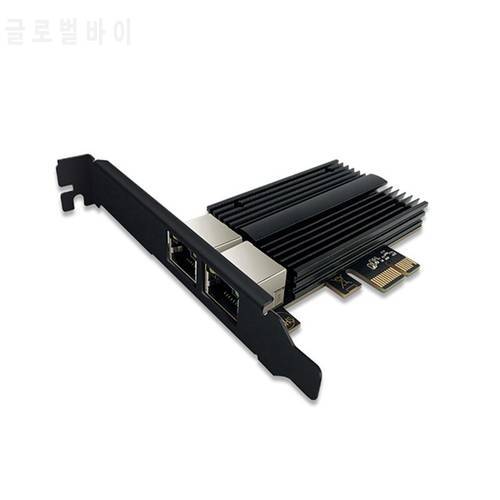 RTL8125B Dual-Port 2.5G Network Card PCI-E Built-In 2500Mbps Dual-Port Wired Network Card Server For PC