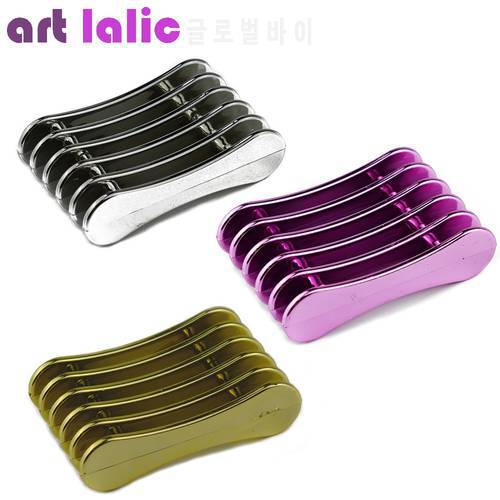 Nail Art Brushes Pen Holder Stand for 5pcs Makeup Tools 3 Metallic Color for Choice