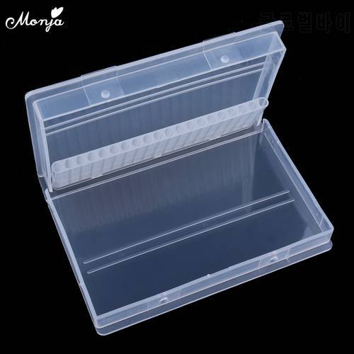 Nail Drill Bit Grinding Heads Storage Box Stand Display Detachable Acrylic Organizer Case Container Professional Manicure Tool
