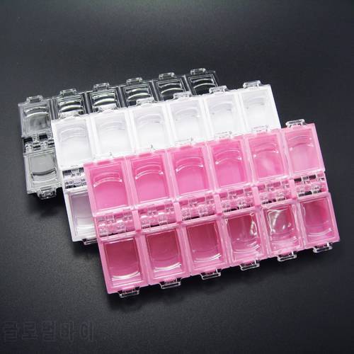 Nail Art Storage Box Multiple Grids Individually Sealed Removable Jewelry False Tip Container Rhinestones Case Organizer Tools