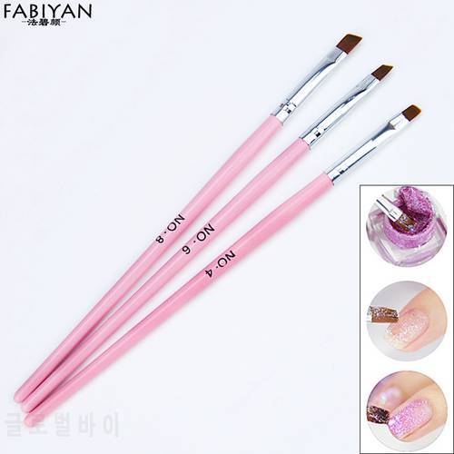 3Pcs Pink Row Dotting Dot Phototherapy Painting Crystal Carving UV Gel Nail Art Polish Tips Pen Brush Manicure Tools Set