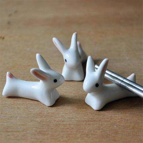 Ceramic Rabbit Design Nail Art Brush Holder Set Pen Displayer Stand Tools Acrylic UV Gel Brush Rest Holders For Nail Decorations