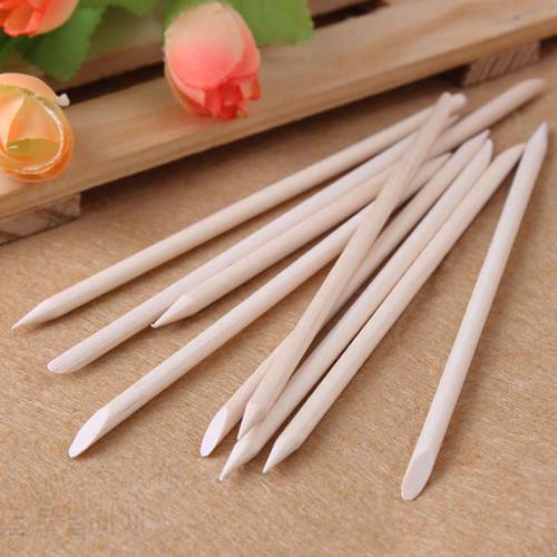 50pc /Pack Nail Wood Stick Orange Sticks Cuticle Pusher Double Sided Pusher Remover Manicure Pedicure Care Nails Tools