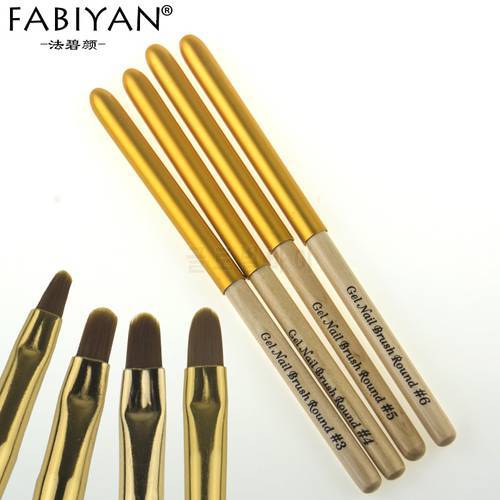 Nail Art Brush Drawing Painting Carving Pen Round Design Flower Tips UV Gel Polish Acrylic Wooden Handle Manicure Tools