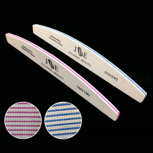 2pcs/lot New Sandpaper White Nail Files Durable Buffing Grit Sand Nail Art Accessories Professional 180/240 Sanding Nail File