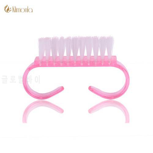 2017 Hot Nail Art Plastic Cleaning Brush Finger Nail Care Dust Clean Handle Scrubbing Brush Tool File Care Manicure Pedicure