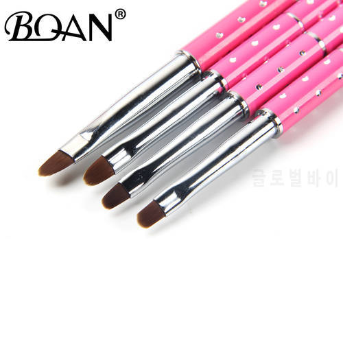 BQAN 1Pc 24681012 Nail UV Gel Pen Brush Nail Art Gradient Rosy Color Brush Acrylic UV Gel Corrugated 3D Tip Effect Design