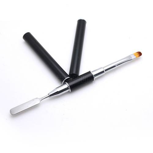 MSHARE Builder Nail Extension Gel Brush Pinsel Nail Brush Dual-ended Slice Shape Tool Extension Building Acrylic