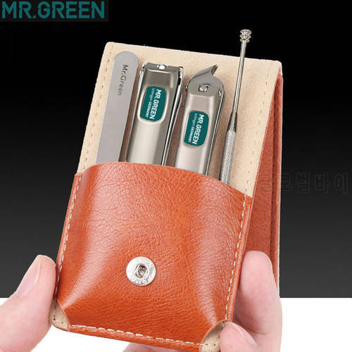 MR.GREEN Professional Stainless steel nail clippers set home 4 in 1 manicure tools grooming kit art portable nail personal clean