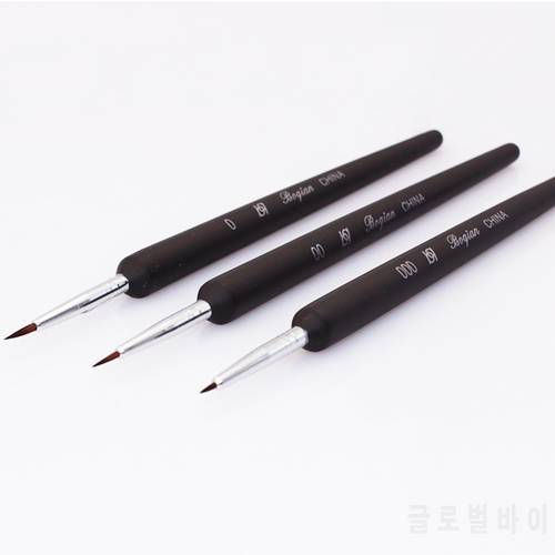 3Pcs- UV GEL Brushes Set -Dotting Painting Drawing Nail Art Lines Painting Pen Brush 3pcs/set Manicure 3D Nail Art Brush Tools