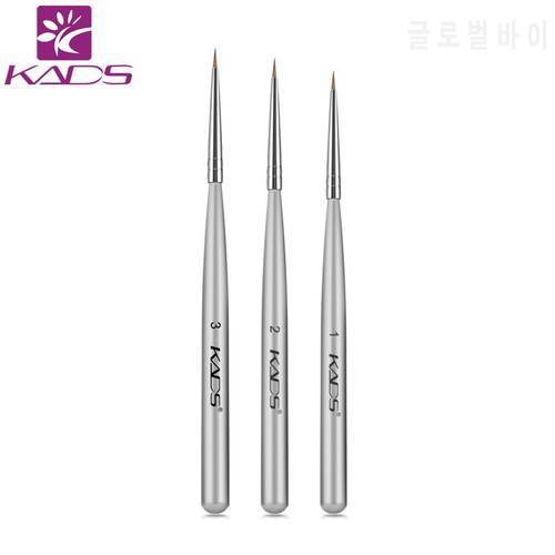 KADS 3pcs/set Professional Nail Liner Brush Drawing Painting Acrylic Nail Art Brush Set for UV Gel Builder Nal Brushes for brush