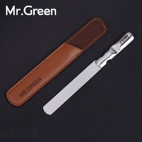 MR.GREENProfessional Imports of stainless steel metal nail file Buffer Double Side manicure tools small rubbing polishing strip