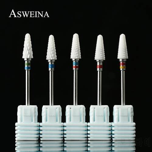 ASWEINA 1PC Ceramic Nail Drill Bits Electric Sharp Cutting Rotary Burrs Device for Manicure And Pedicure Art Tools Nail Files