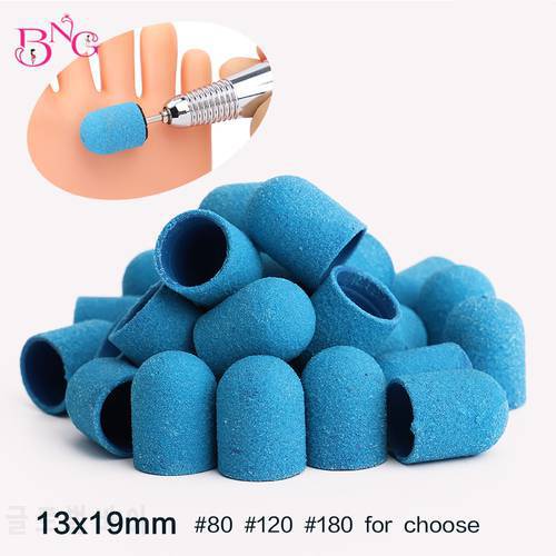 BNG 13*19mm 50pcs Pink Blue Nail Sanding Bands Nail Drill bit Grip Machine For Manicure Pedicure Nail Art Accessories Rubber