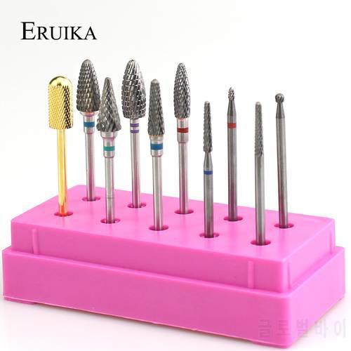 10 Types Tungsten Carbide Nail Drill Rotary Nail Cutter Nail Files Burr Bit Machine for Manicure Accessory Cuticle Clean Tools