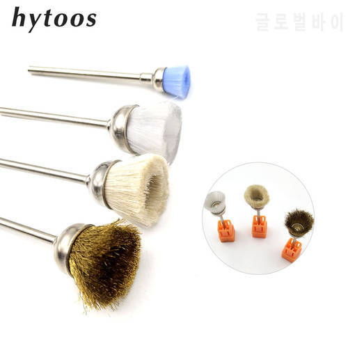 HYTOOS 1PCS Nail Drill Bits Copper Wire Cleaning Brush 3/32&39&39 Rotary Manicure Electric Drills Accessories Nail Art Tools