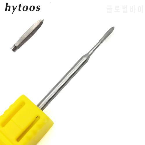 HYTOOS 1Pc Nail Drill Bit Hot Medical Stainless Steel Burr Manicure Cutters Cuticle Clean Nail Drill Accessories Foot Care Tools