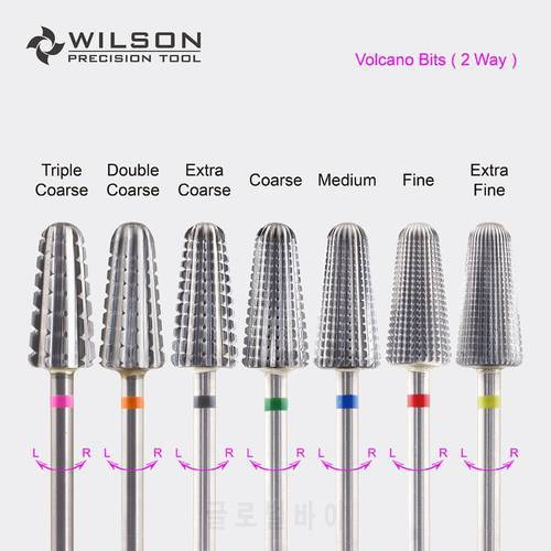 Volcano Bit(Fastest Remove Acrylics&Gels)-Two directional(for All Hand use)-WILSON Carbide Nail Drill Bit