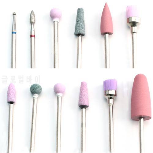 3 Types Diamond Electric Nail Drill Set for Machine Rotary Milling Cutter Router Bits Cuticle Clean Pedicure Nails Accessoires