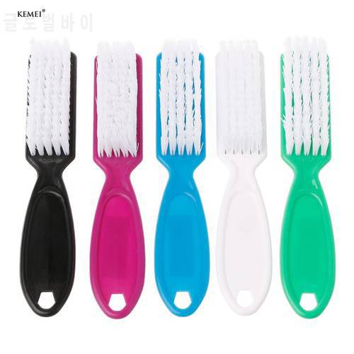 1PC Professional Nail Art Cleaning Brush Manicure Polish Gel Accessory Plastic Handle File Manicure Pedicure Tool Dust Cleaning