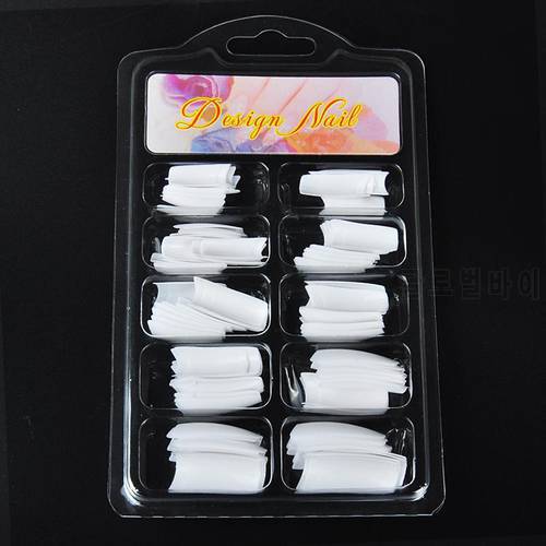 100 Pcs/Lot Hot Sale White French False Nail Tips Fake Acrylic French Nail Art Tips Salon False Nail Tips Makeup Tools