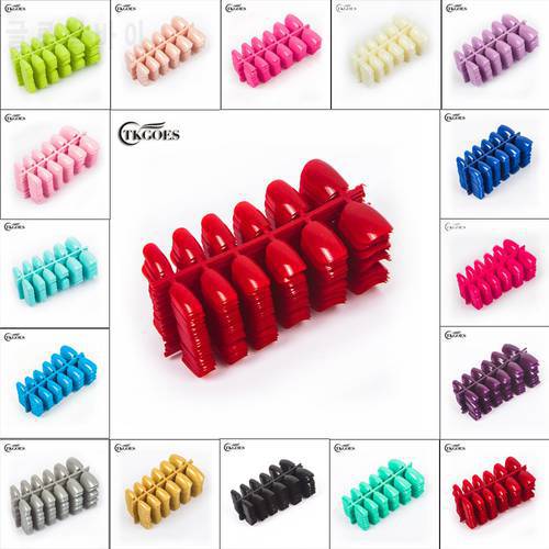 20 Colors Optional 600pcs/pack Middle Length Suqare False Nail Tips Full Cover 10 Sizes With Extra Nr 5 and Nr 6