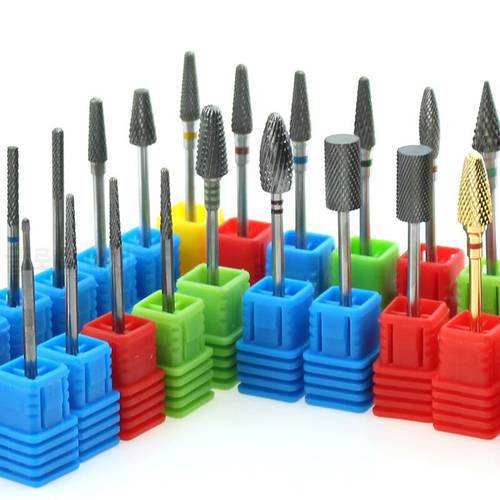 28 Type Carbide Nail Drill Bit Milling Cutter Cuticle Clean Tungsten Steel Files Electric Rotary Manicure Bits Burr Remover