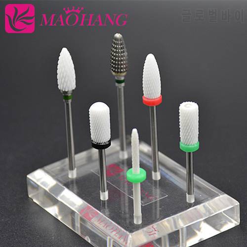 MAOHANG 1PCS HOT Ceramic Nail Drill Bit Cutter Nail Files for Nail Electric Drill Manicure Machine Accessory Tools 3/32