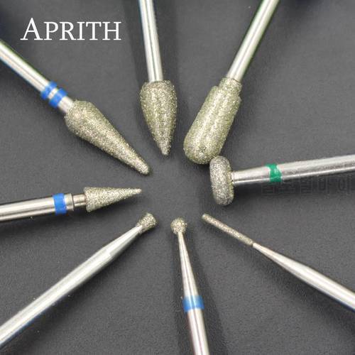 APRITH 1pc Diamond Nail Art Drill Bit Rotary Burr Bit Electric Manicure Machine Drill Accessories Nail Mills Pedicure Tools