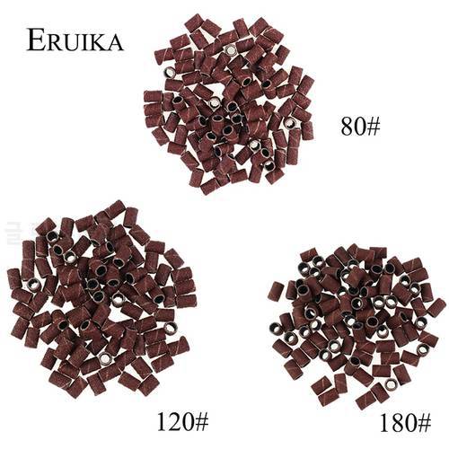 ERUIKA 100pc/pack Nail Sanding Bands Electric Manicure Drill Bits Accessories Refillable Sanding Replacement Nail Art Tools