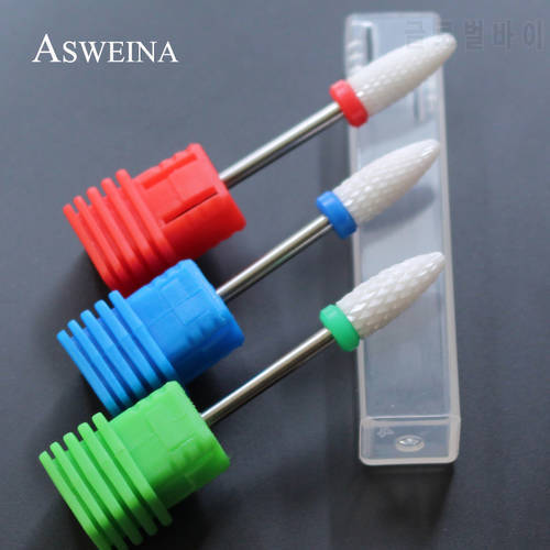 ASWEINA Hot Sell 1Pc High Quality Flame Ceramic Nail Drill Bit Rotary Burr For Electric Manicure Drill Nail Art Tools Nail Salon
