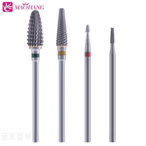 MAOHANG Tungsten Carbide Milling Cutter Nail Art Drill Bit Tool For Electric Manicure Machine Accessory Remove Gel