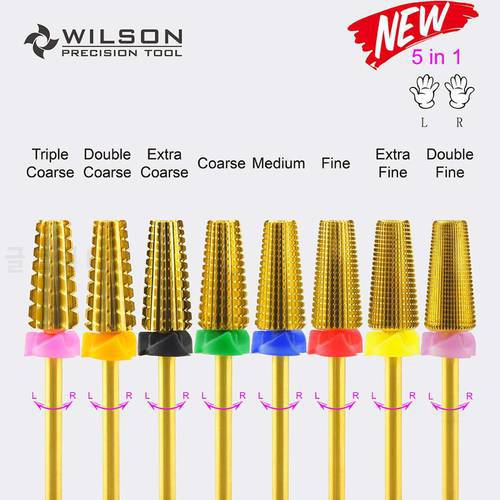 WILSON -5 in 1 (Fastest Remove Acrylics or Gels) -Carbide Nail Drill Bit