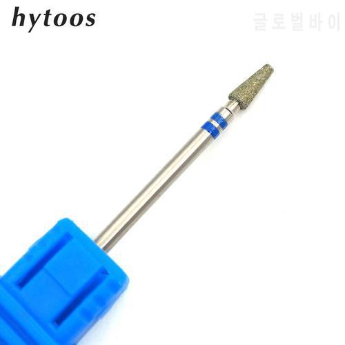 HYTOOS Cone Diamond Nail Drill Bit 3/32 Rotary Burr Manicure Cutters Electric Drill Accessories Nail Beauty Tools-BM0307D